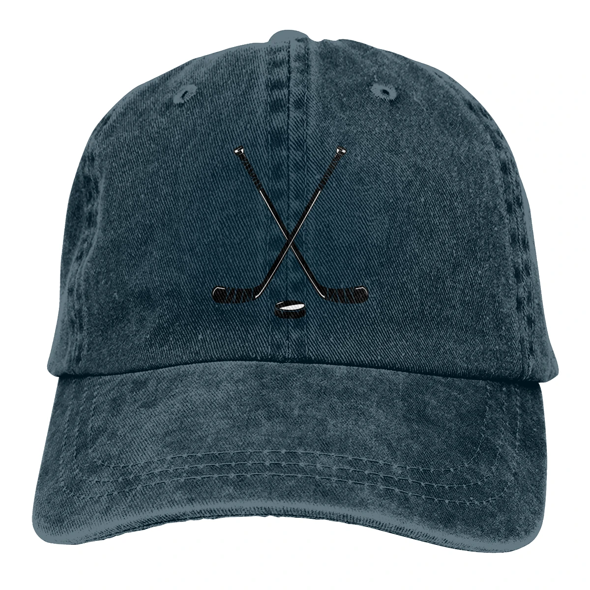 

Vintage Unisex Adjustable Trucker Cap for Adult Hockey Puck Sticks