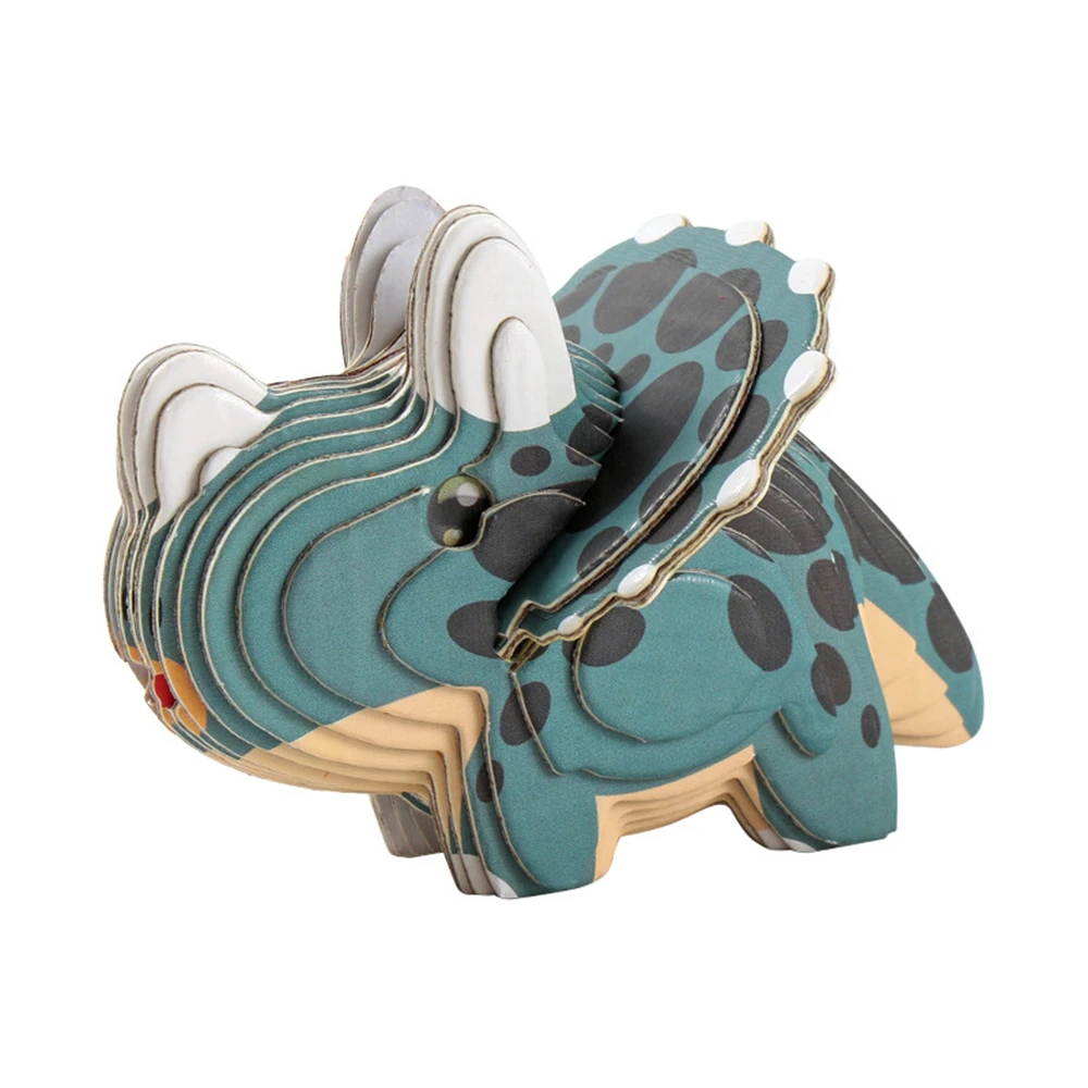 

Children Educational Paper Animal Puzzle Funny Dinosaur 3D Jigsaw Puzzle Hand-Assembled Children's Early Education Toys Jugetes