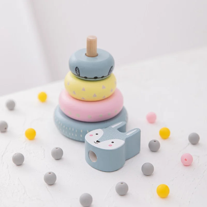 Строительные блоки цветная лиса креативные Обучающие игрушки игра в