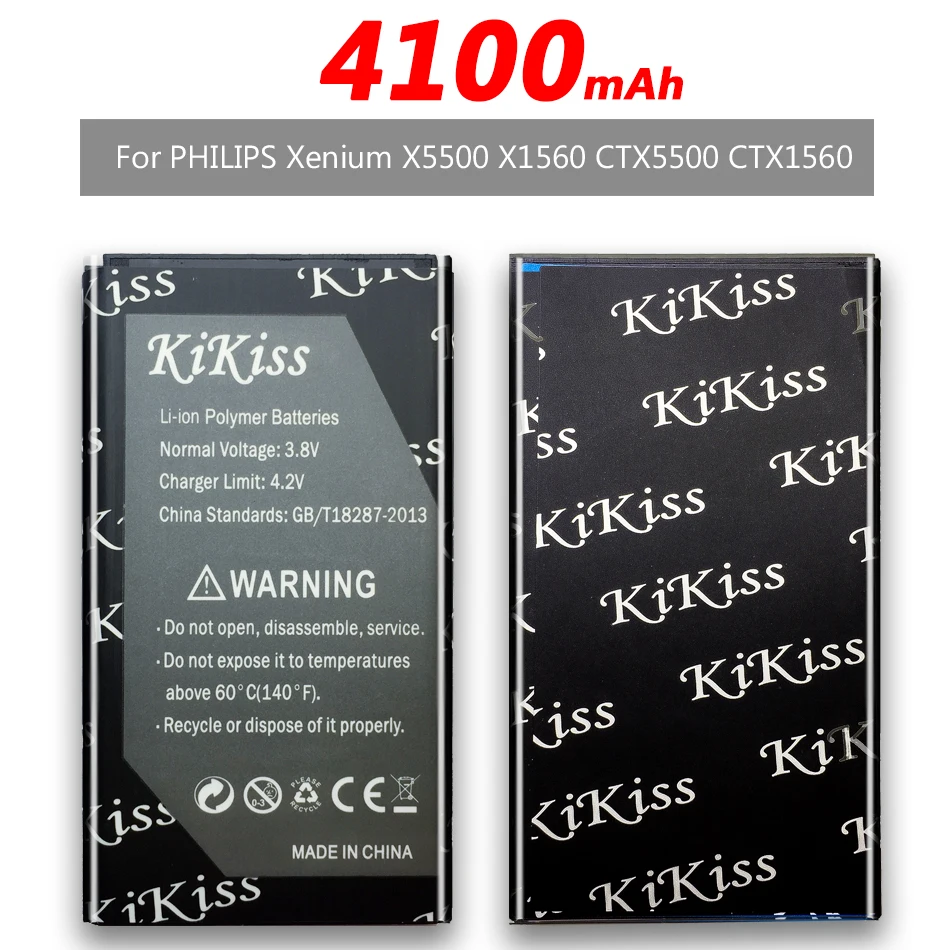 4100 мАч для PHILIPS Xenium X1560 X5500 CTX5500 CTX1560 мобильный телефон аккумулятор AB2900AWMC + номер