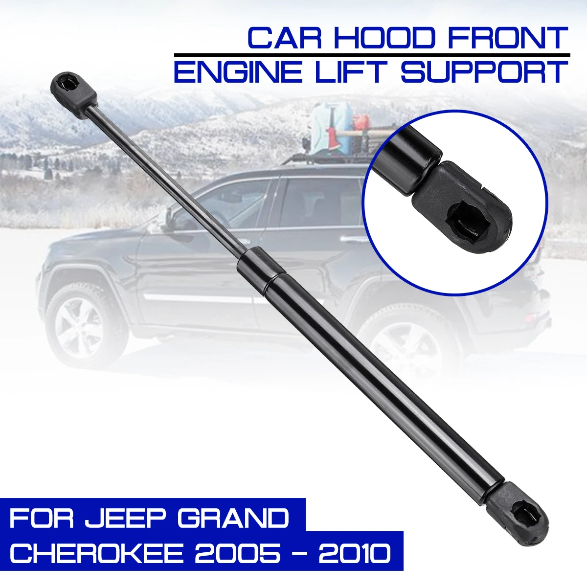 Cubierta de motor delantero de coche, puntales de elevación de choque para Jeep Grand Cherokee 2005-2010, barra de apoyo, apoyos, brazo de barra, soporte de resorte de Gas