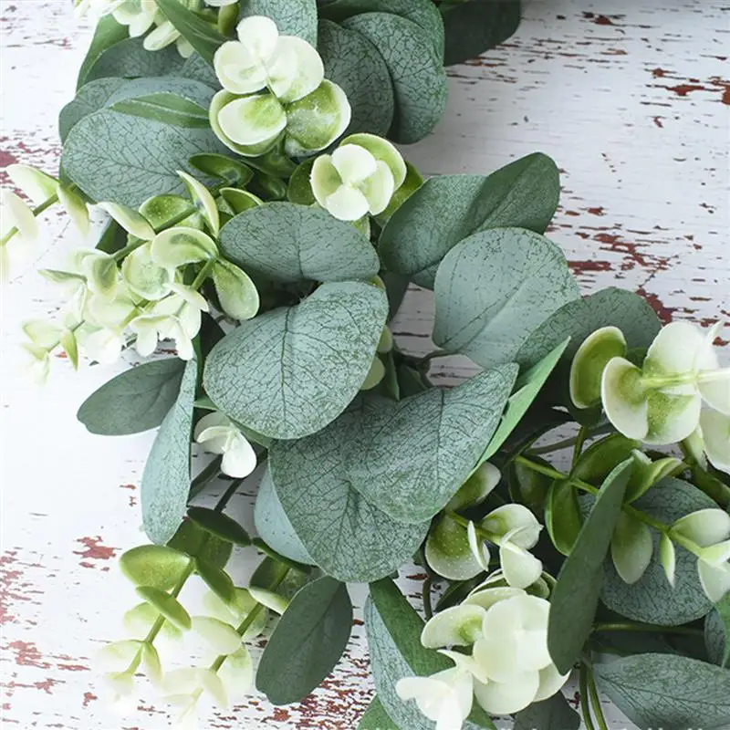 

Large Christmas Wreath Artificial Eucalyptus Leaves Festival Wedding Door Hanging Garland Party Decoration for Door Wall Window