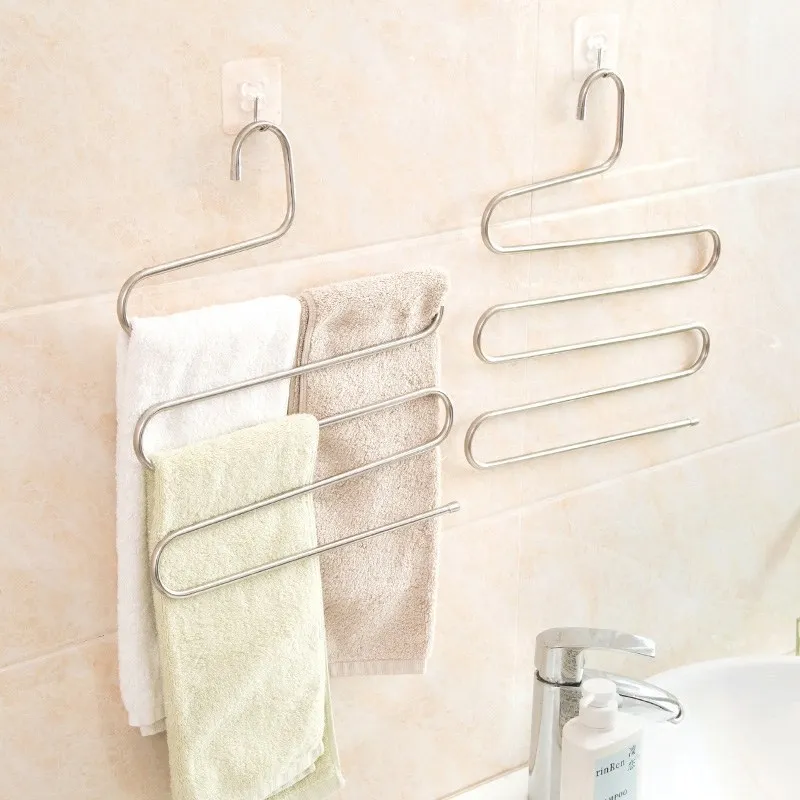 Вешалки для одежды s образная форма сушки штанов многослойные хранения взрослых