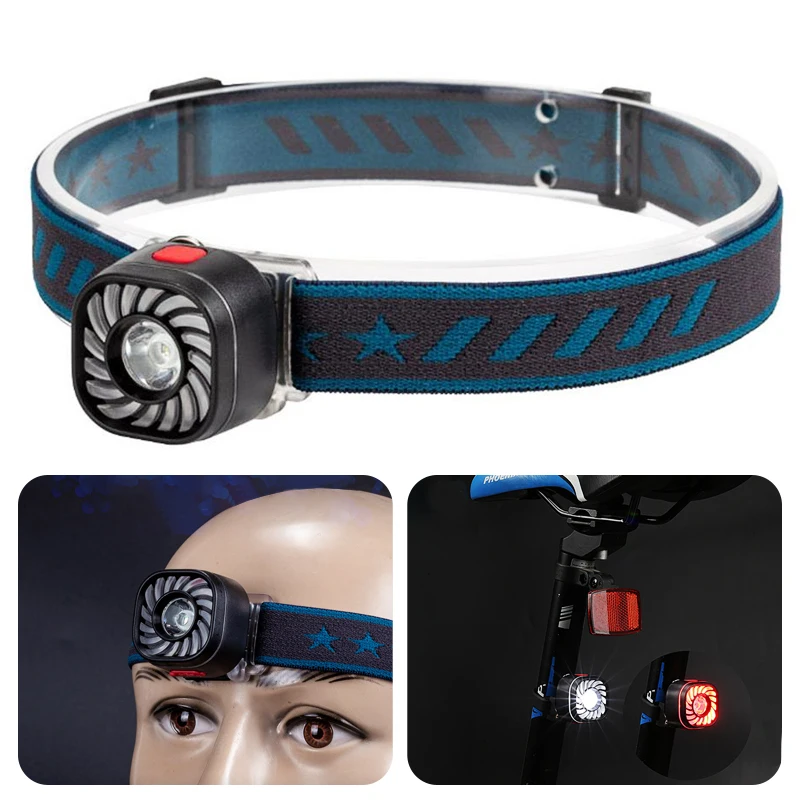 

XPE LED Bicycle Headlight Taillight USB Charging Cycling Headlamp Waterproof Night Fishing Riding Head Torch Lantern 7 Modes