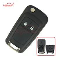 kigoauto flip remote car key shell case 2 button hu100 key blade for buick for opel for holden