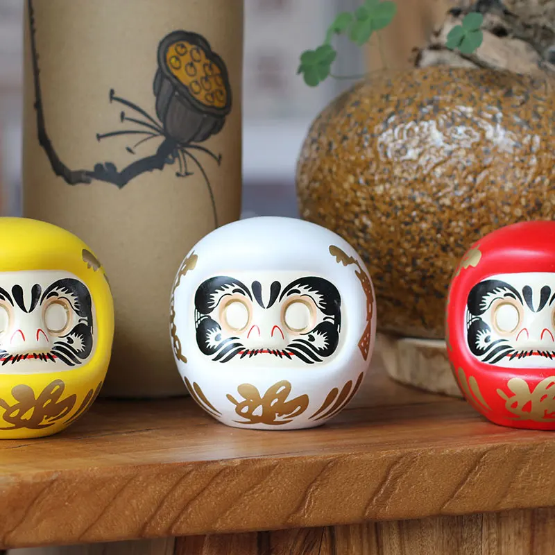 4 дюйма японский Керамика Дарума кукла Lucky Cat Фортуна орнамент денежный ящик для