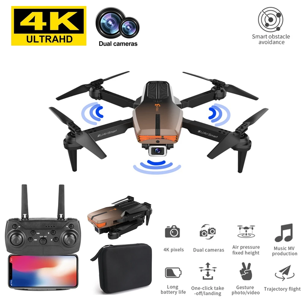 

New V3 Pro Drone With 4K HD Dual Camera WiFi FPV Three-sided infrared obstacle avoidance Professional Dron Rc Quadcopter GIFT