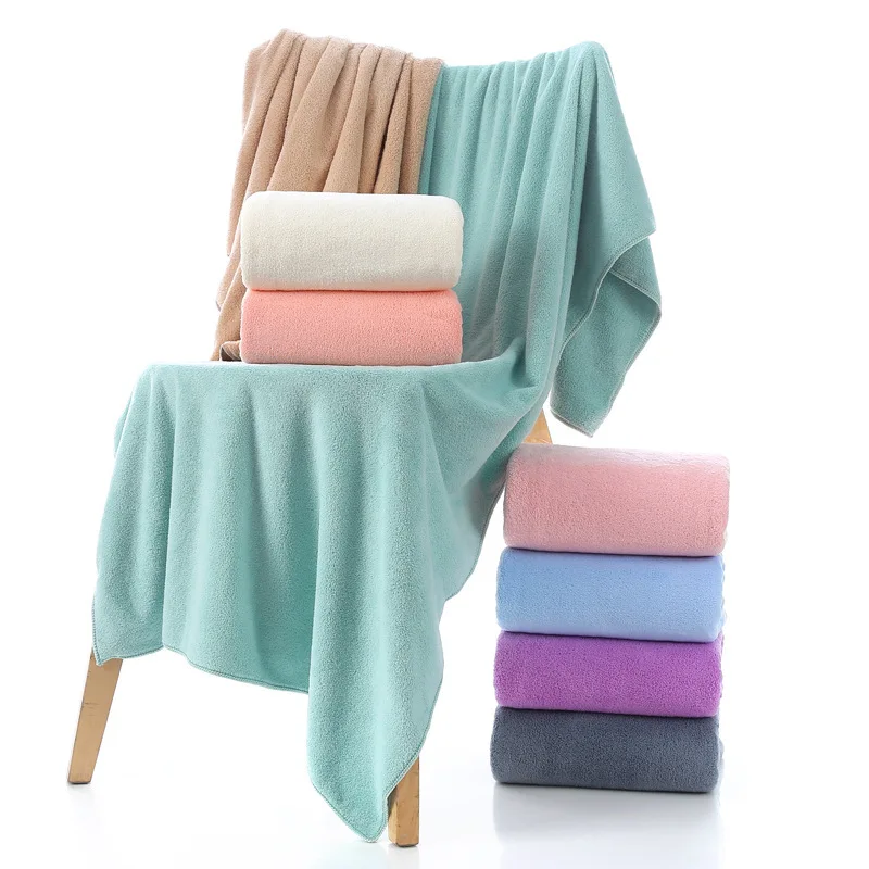 Абсорбирующее полотенце с эффектом потертости бархатное кораллового цвета