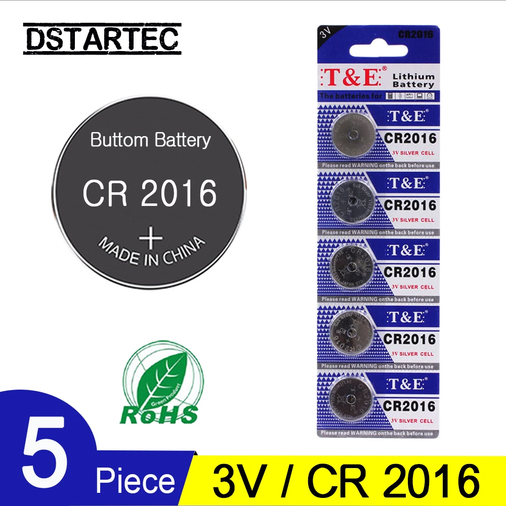 5 шт. 30 мАч CR2016 батарейки с монетницей LM2016 BR2016 DL2016 KCR2016 CR 2016 3 в литиевая батарея для