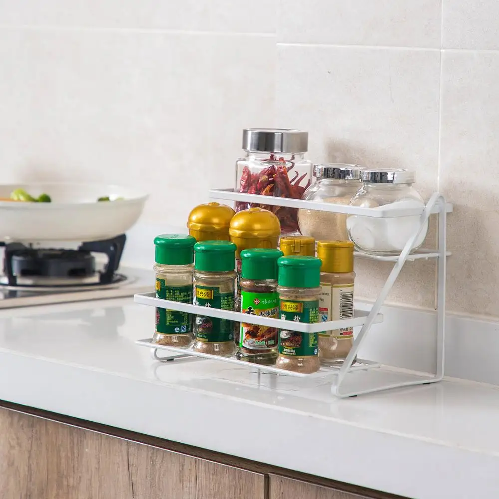 Кованая двухслойная ванная комната Настольная косметическая стойка для