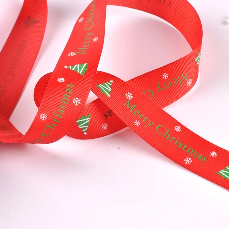 3 ярда/партия шелковые атласные ленты с изображением снега и листьев|Ленты для