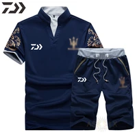 2021 new daiwa summer short sleeve fishing suit thin for man gamakatsu breathable quick dry fishing shirt short outdoor sport