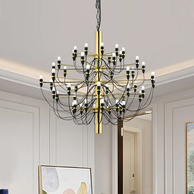 Современные скандинавские светильник почки 18/30/50 Золотая и черная люстра