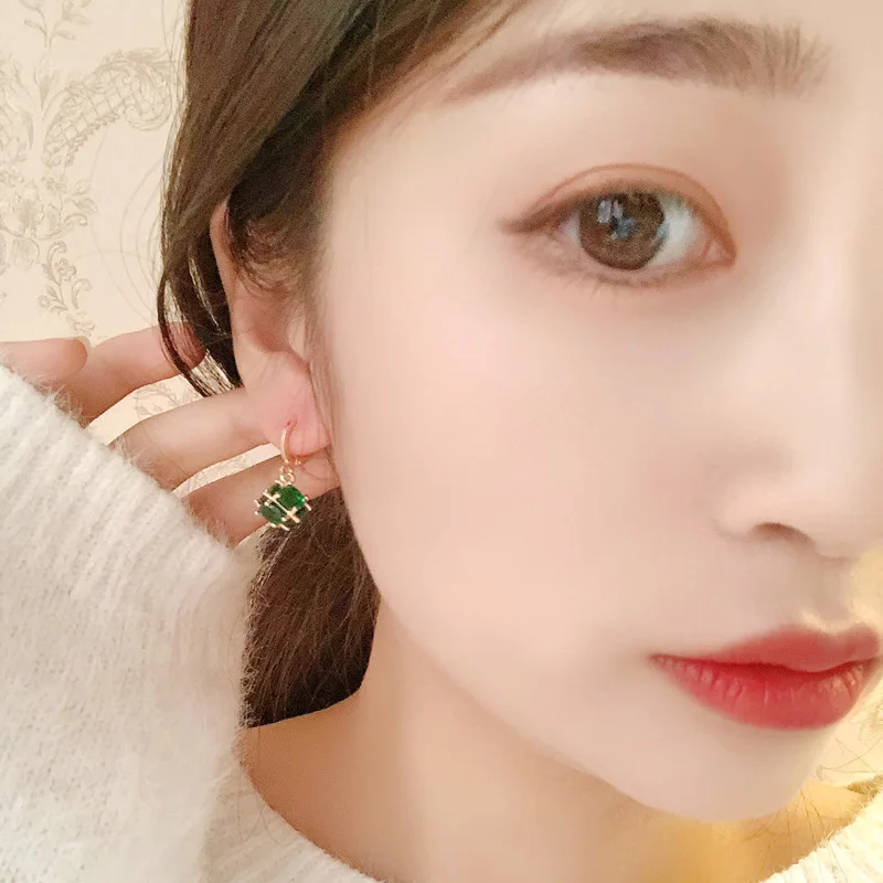

Hot style Jewelry multicolor zircon drop earrings women fashion personality long earrings studs