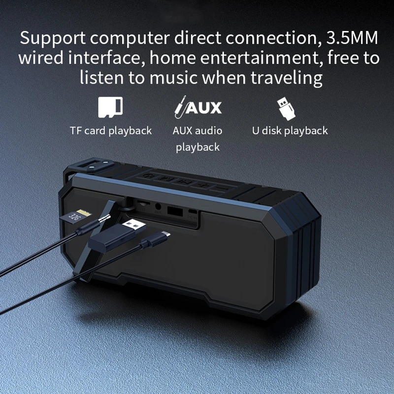 Bluetooth-Колонка DDJ TWS IPX7 водонепроницаемая светящаяся с зарядным устройством |
