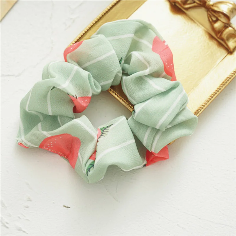 Аксессуары для волос с фруктовым принтом резинки кольцо 1 шт. мягкий шифон