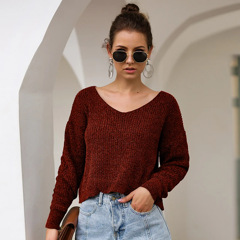 

2020 New Women Sweater Pullovers Winter Long Sleeve Knitting Sweaters for Women Sweater Knit for Female