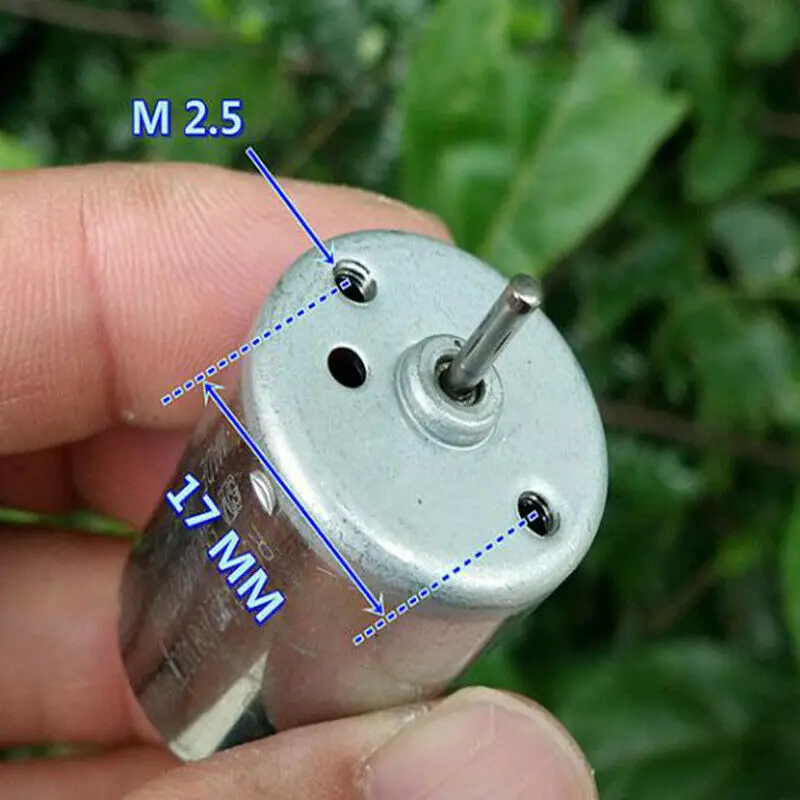 Мини Мотор 370 постоянного тока 18 в 24 микро маленький двигатель углеродная щетка с