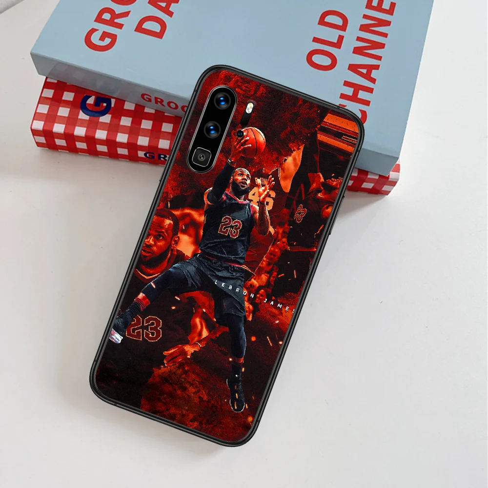 

LeBron James Basketball 23 Phone Case For Huawei P Mate Smart 10 20 30 40 Lite Z 2019 Pro black Hoesjes Painting Shell 3D Funda