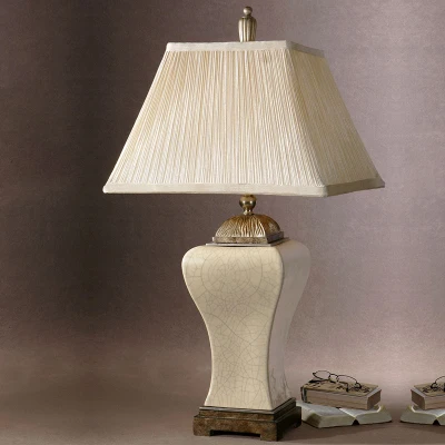 Большая Керамическая Настольная лампа 46x86 см американская сельская с трещинами