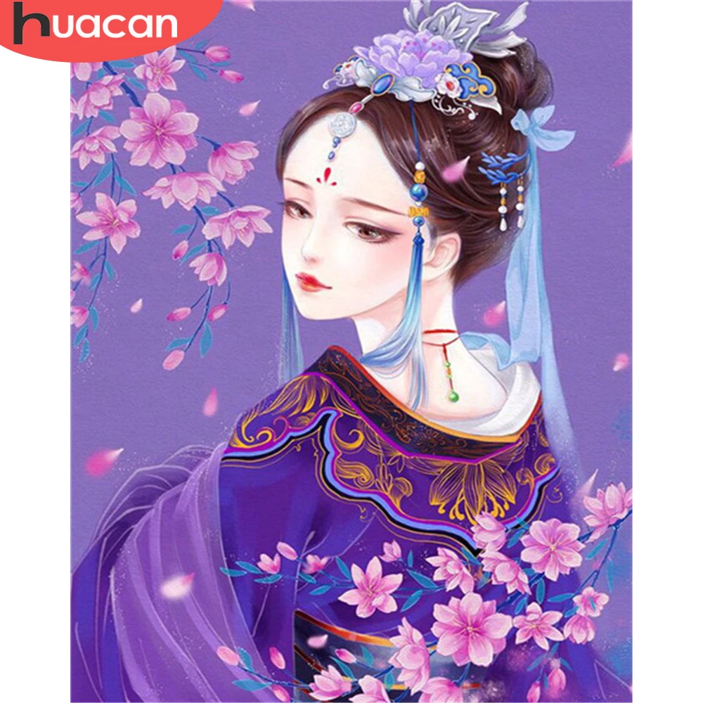 

HUACAN живопись маслом по номерам комплекты для девочек расписанная вручную картина по номеру рисунок на холсте украшение для дома DIY подарок