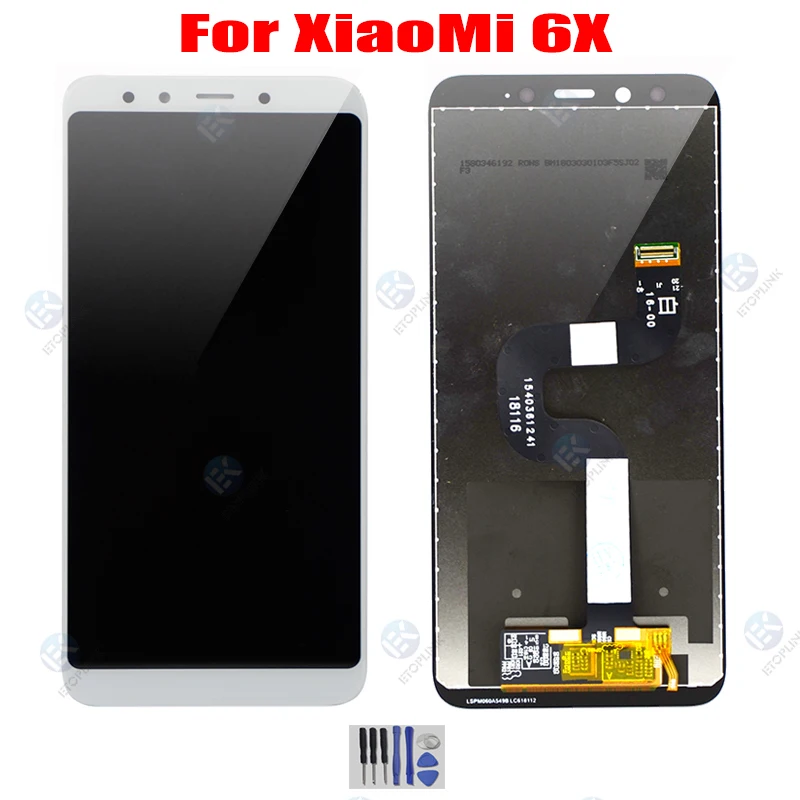 ЖК дисплей с рамкой для XiaoMi Mi 6X дигитайзер XIAOMI A2 10 сенсорный экран панель Замена