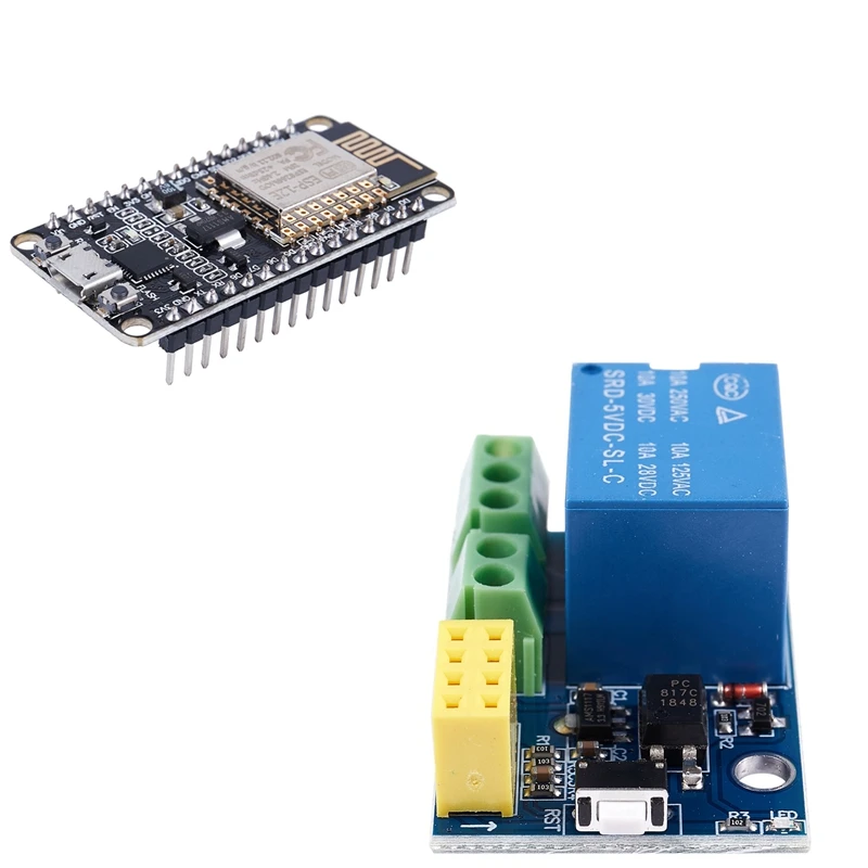 1 шт. NodeMcu Lua ESP8266 CP2102 WIFI макетная плата модель и комплект ESP 01S 5 В WiFi релейный