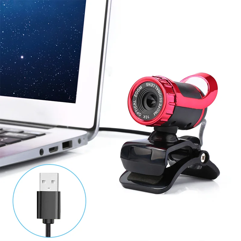 

HD Webcam USB 2.0 Web Camera Auto Focus Video Call with Microphone Play Web Cam For Computer Office Video Conferencing