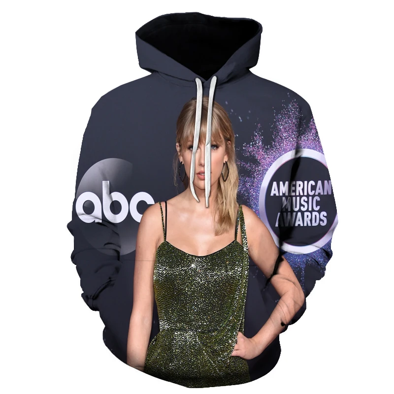 

Autumn and winter simple style star beauty men and women fashion street clothes thickening personality hoodie 3D printing