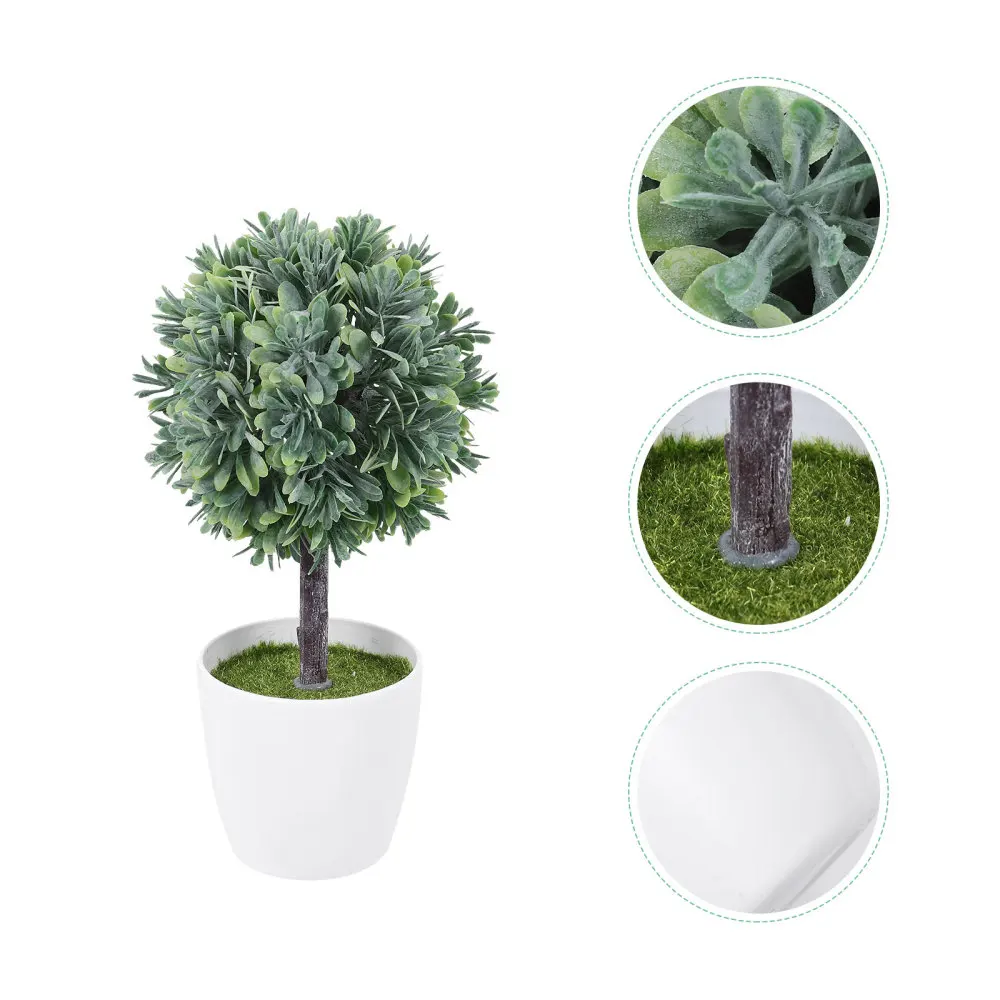 

Realistic Faux Flower Decor Simulation Spherical Potted Plants for Home Office