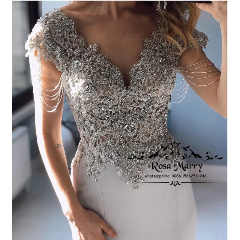 Элегантное серое платье размера плюс русалки для матери невесты 2020 винтажное