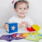 Новый деревянный кролик, Волшебная коробка с секретным Кроликом, Boo, Магическая игра в прятки, игрушки-головоломки для детей, деревянные игрушки, подарки