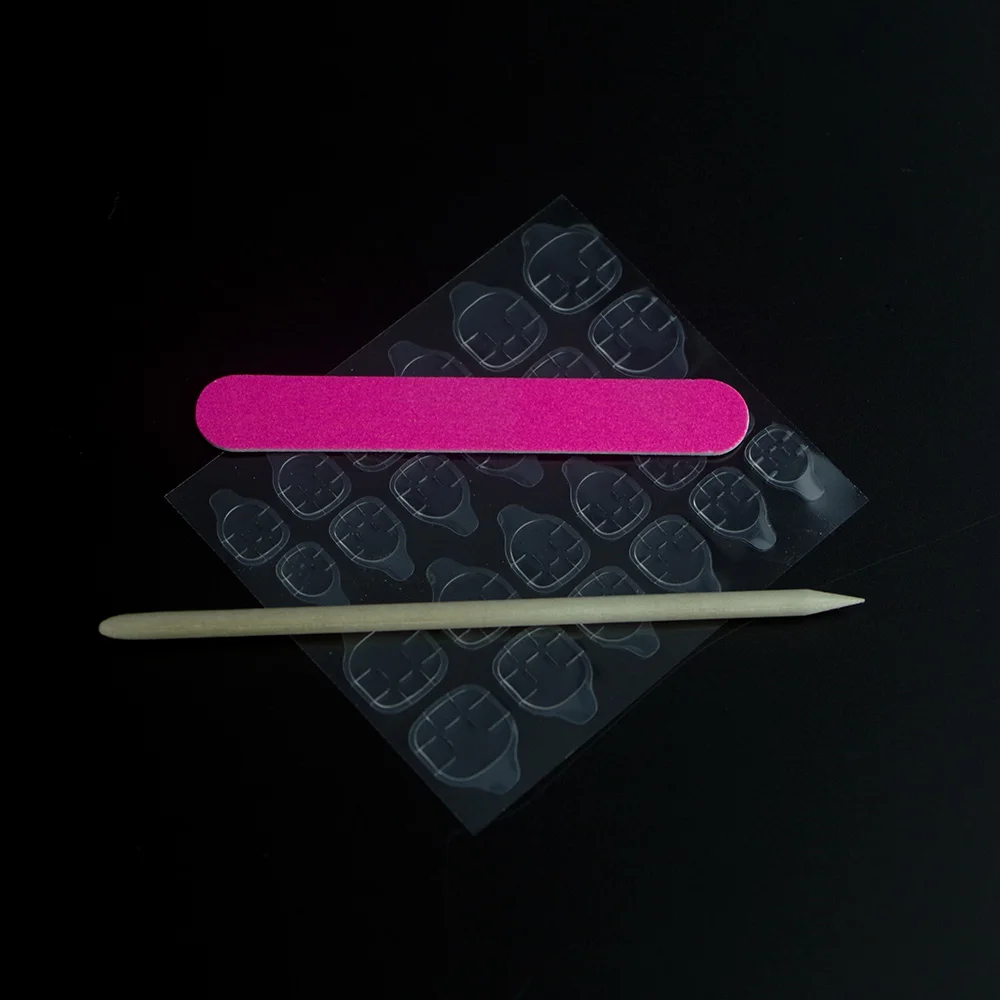 Красочные накладные ногти 24 шт. квадратные удлиненные акриловые Набор для