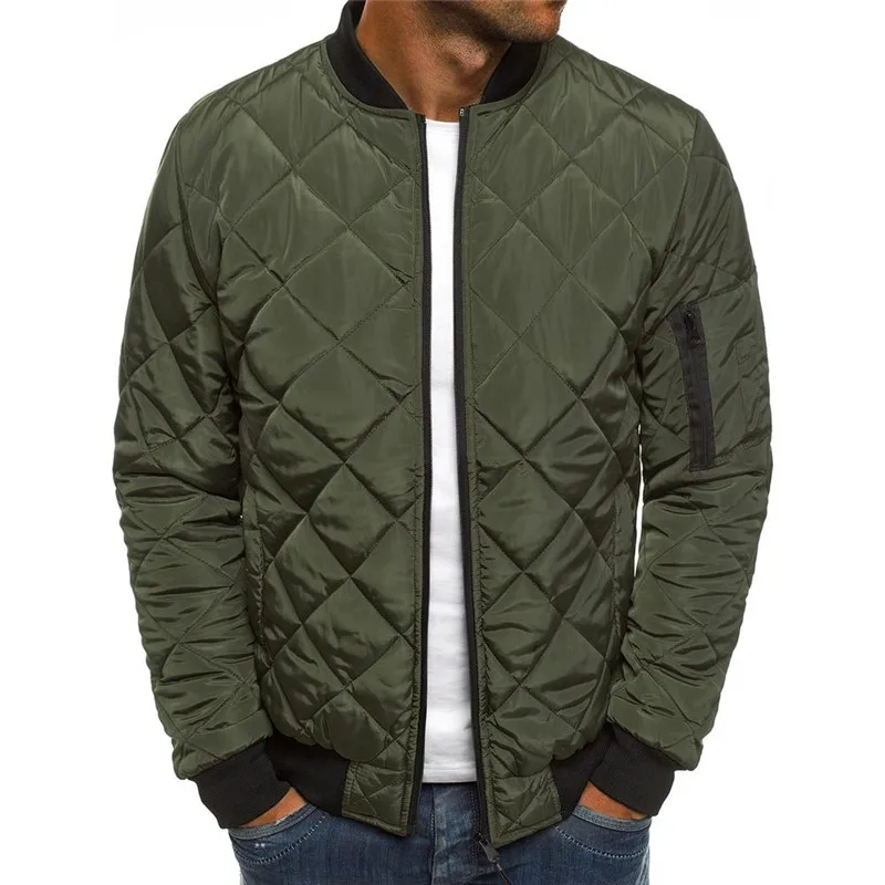 

Men's Solid Jacket Classic Jacket Zip Up Light Weight Warm Jacket Outdoor Coat Slim Fit 2020 Winter Coats Parkas Black 6 Colors