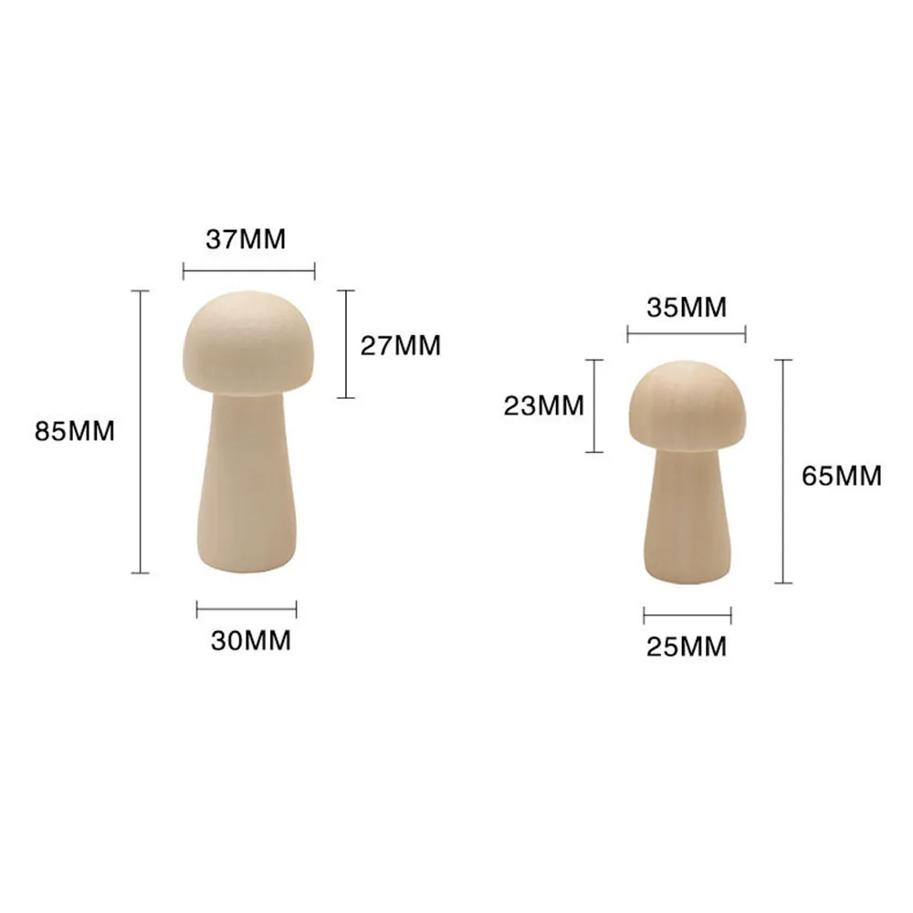 85 мм 65 DIY деревянный колышек гриб живописи незавершенной Изделия из дерева для