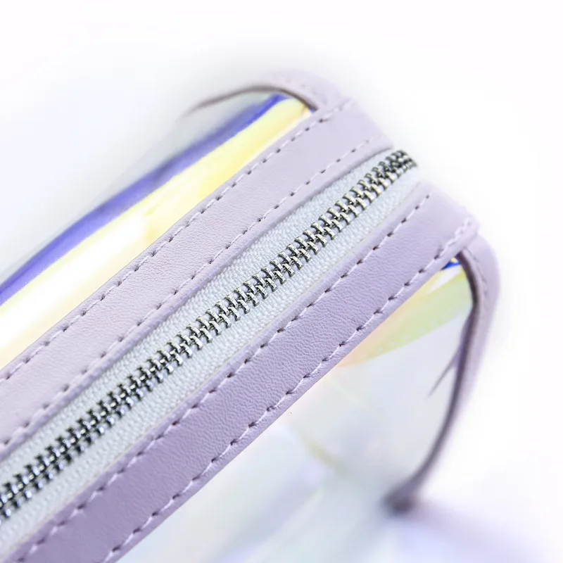 

Travel Transparent Cosmetic Bag Women Paillette PVC Clear Makeup Bag Beauty Organizer Storage Toiletry Bag Laser Hologram Sequin