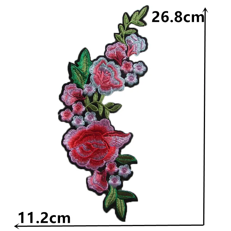 Роза нашивка значок вышивка пальто полоса значки можно пришить и горячие DIY