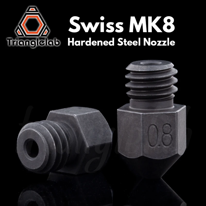 Насадка Trianglelab Swiss MK8 из закаленной стали высокотемпературная нить m6 1 75 мм для 3D