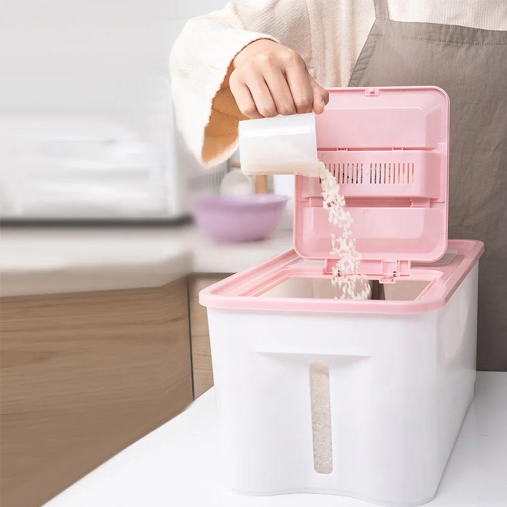 25 кг пластиковый диспенсер для зерновых культур ящик хранения Кухня Еда рисовое