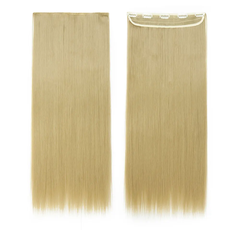 ash blonde Snoilite осень до талии длинные прямые клип в один кусок волосы для наращивания один кусок настоящие натуральные волосы синтетический зажим для наращивания волос - Цвет: ash blonde