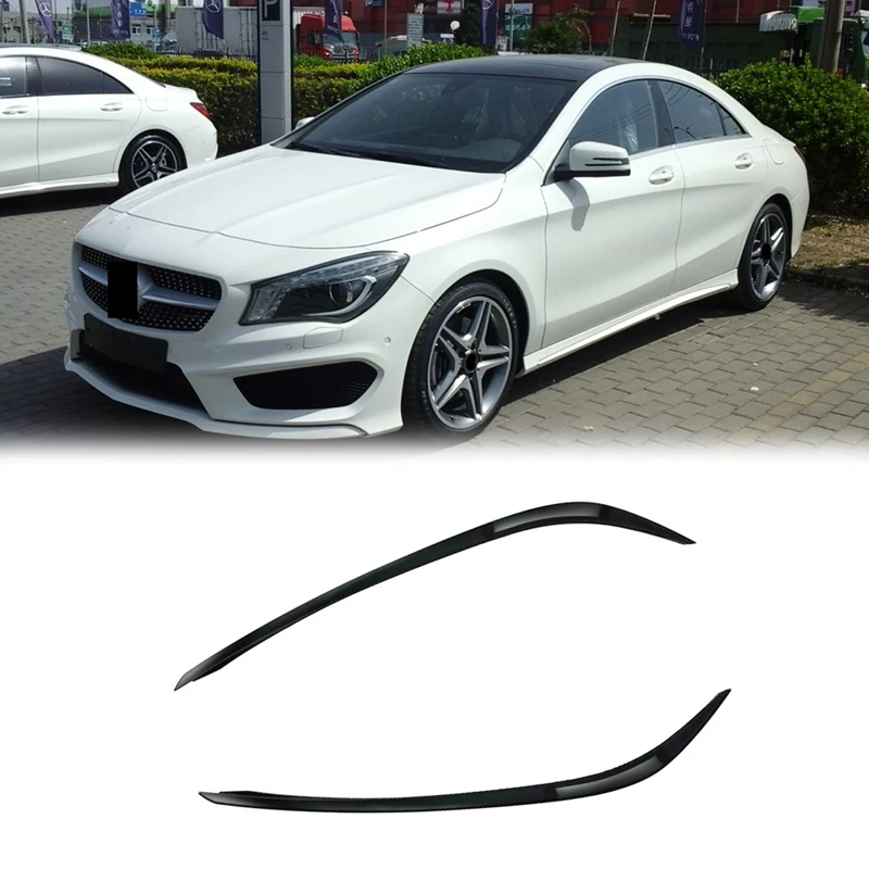2Pcs Front Bumper Lip Splitters Spoiler for Mercedes-Benz C117 CLA Class CLA220 CLA250 CLA260 AMG 2013-2015 Bright Black | Автомобили и