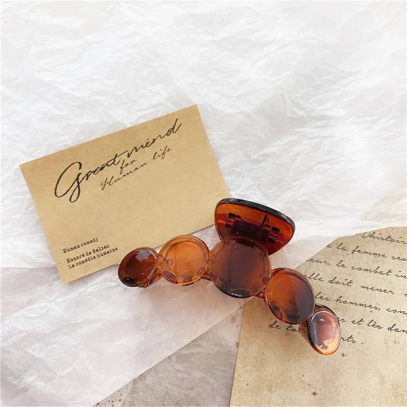 

1PC Women Hair Accessories Acrylic Barrette Crystal Hair Claw For Girl Hairpin Clamps Hair Crab Ornaments Plastic Hair Clip Gift