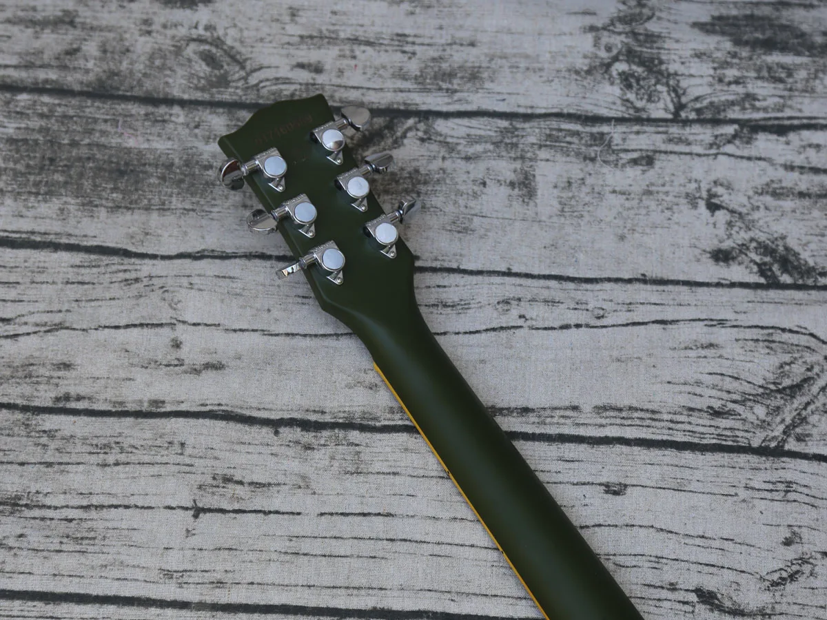 Атласная отделка электрическая гитара с левой рукой и полым корпусом малая Body339 |