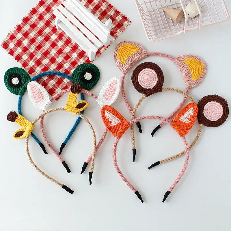 Новинка Осень зима 2020 Детская шерстяная вязаная повязка на голову WINYA с ушками