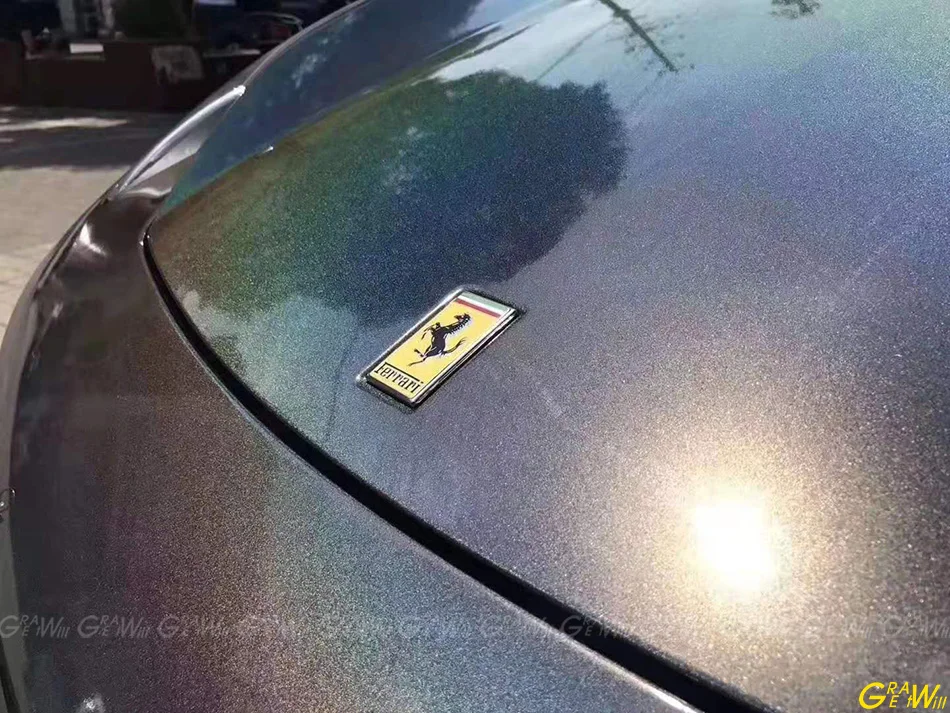 Серый глянцевый флип психоделическая виниловая оберточная пленка спуск воздуха