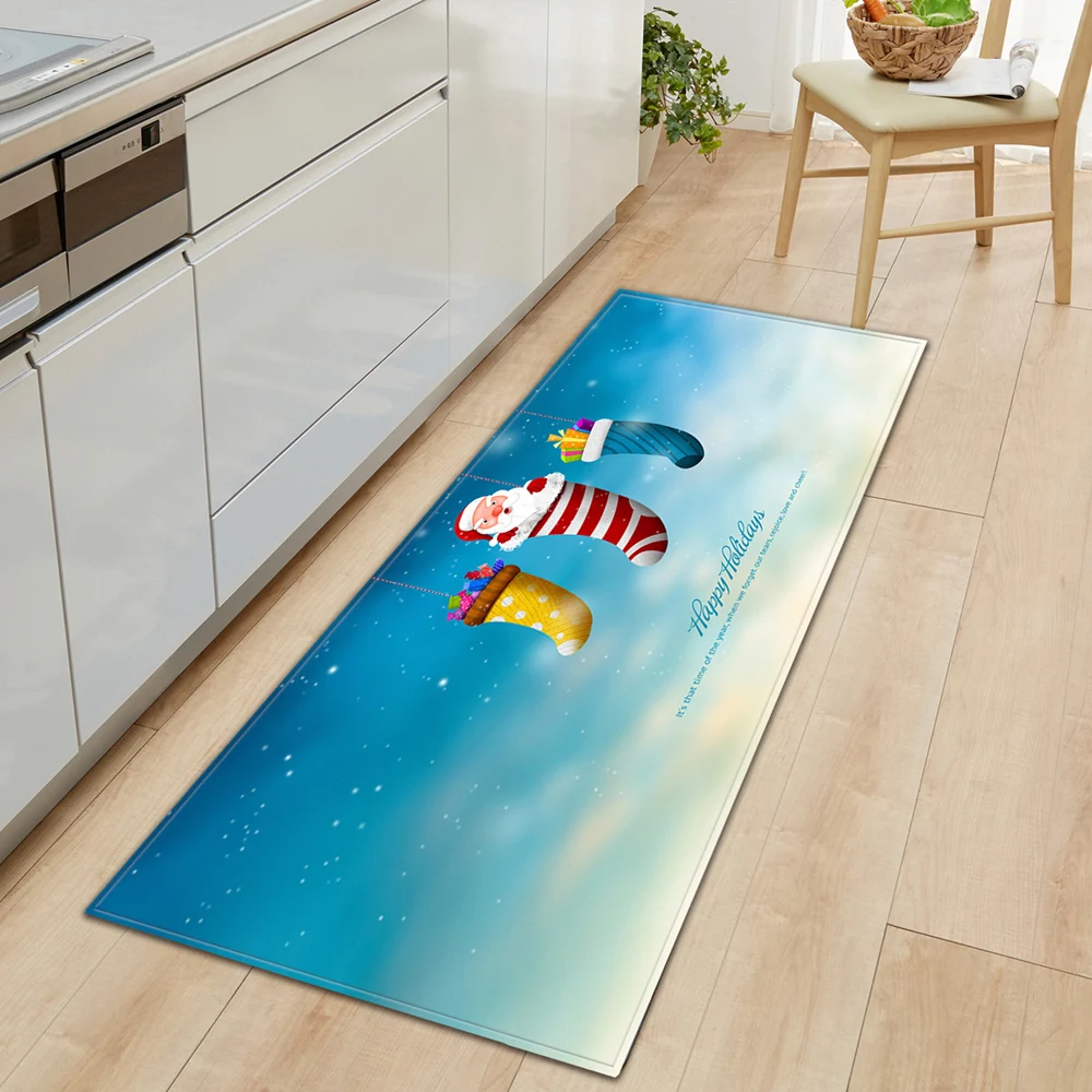 Рождественский кухонный коврик Домашний для входа татами Декор спальни ковер