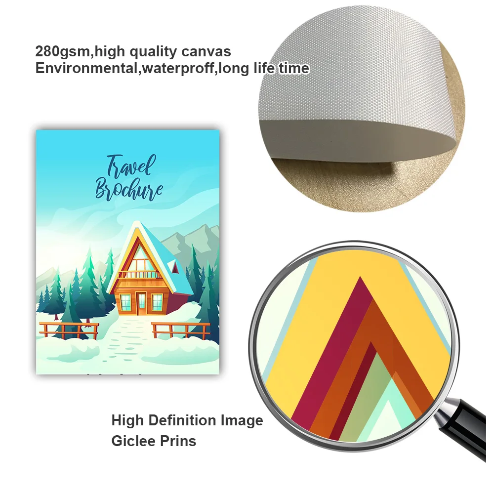 Девушка сани лыжный горный зимний Настенная картина с ландшафтом холст живопись