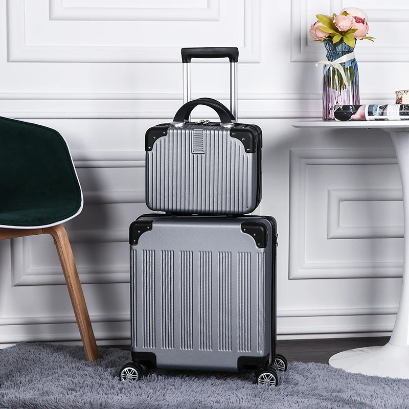

Suitcases With Wheels Women19 Inches Hard Retro Suitcase For Travel Pink Hand Cabin Luggage Rolling Luggage Set Bag Trolley