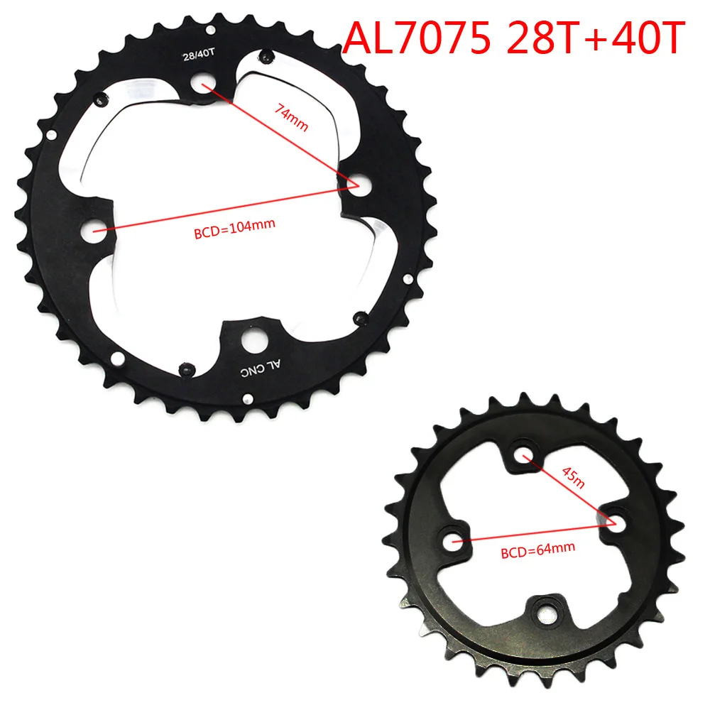 MTB кольцо цепи велосипеда цепь для SHIMANO SRAM Универсальный шатун 22 T/24 T/26 T/32 T/38 T/42 T/44 T 104BCD 64BCD велосипедная звездочка