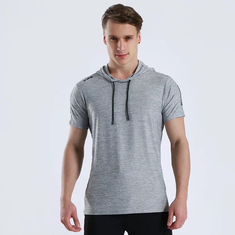 

Sportswear Gym Workout Tshirt Slim Fit Tight Training Shirts Sport Shirt Men Fitness Tops Rashgard Mens Dry Fit Running T Shirt